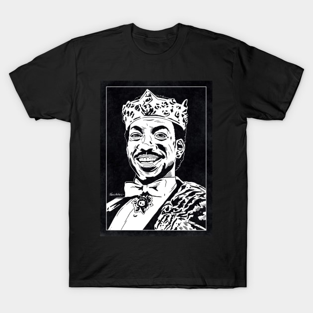 PRINCE AKEEM - Coming to America (Black and White) T-Shirt by Famous Weirdos